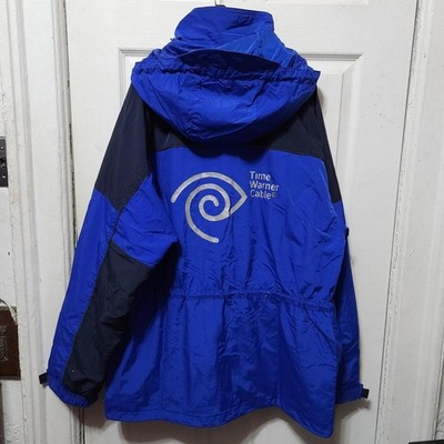 VTG North End Time Warner Cable 3M Logo Zip Up Hooded Gorp Gorpcore Parka Jacket