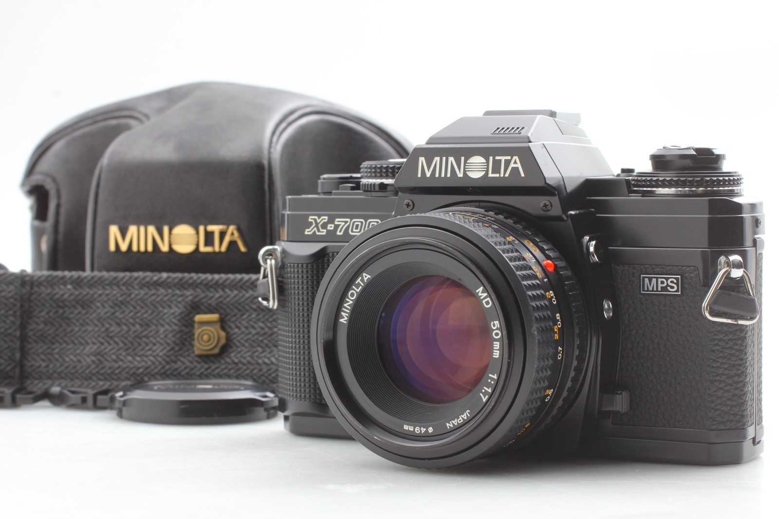 [MINT w/ Case] Minolta X-700 Film Camera MD Rokkor 50mm F/1.7 Lens From JAPAN