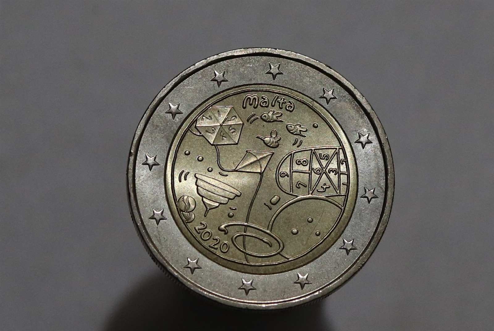 🧭 🇲🇹 MALTE 2 EURO 2020 JEUX BIMETAL UNC B96 #Z4025