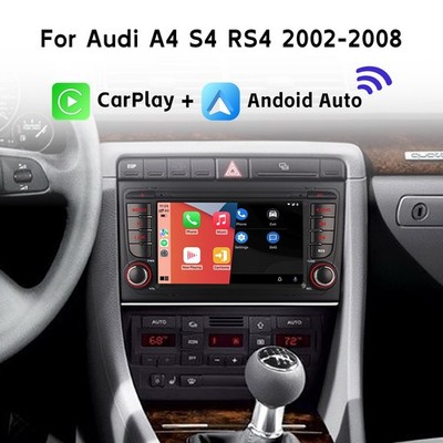 Autoradio RDS DAB BT Audi A4 2000-2009 CarPlay AHD Android Auto Hohe Leistung