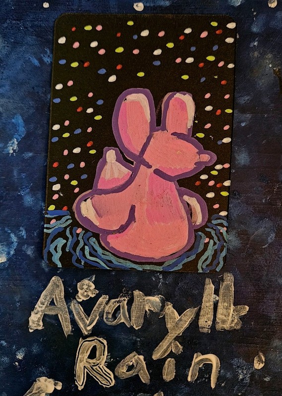 ACEO Original Balloon Animal Duck Acrylic, 1/9,on Paper 2.5x3.5 By Avaryll.Rain