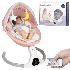 JFOVMCYG Electric Baby Swing for Infants w/ Bluetooth, Remote Control, Timing Fu