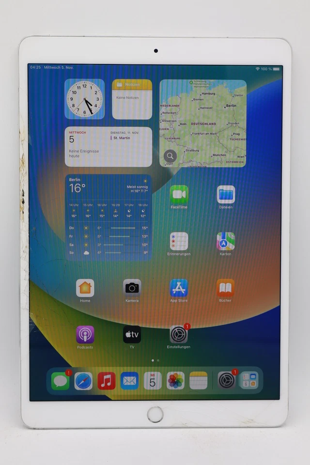 Apple iPad Pro 2.Gen A1709 256GB Weiß 10,5' Displayschaden WiFi/LTE #5920