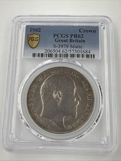 1902 Crown Great Britain PCGS PR62 S 3979 Matte