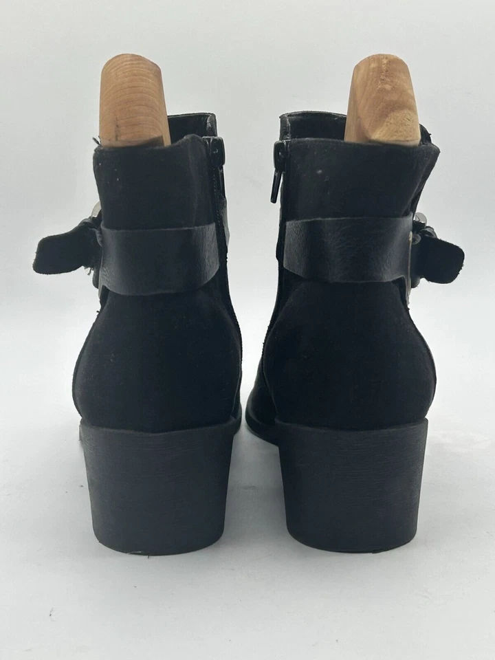 Botas - Botines Dexter Cadence Gamuza Para Mujer Talla 9.5 Triple Negro Cremallera Lateral Foto 3 de 4