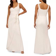 Adrianna Papell Ivory Sleeveless Formal Gown Evening Dress Size 6