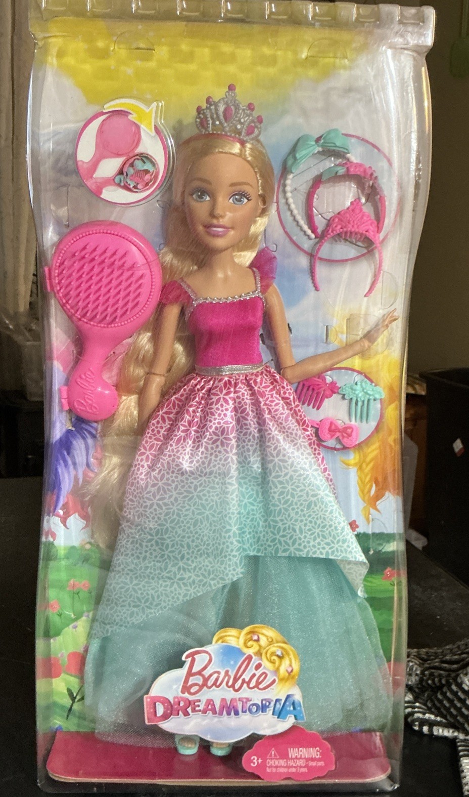Mattel 17" Endless Hair Kingdom Barbie, Blonde, Articulating Joints. 