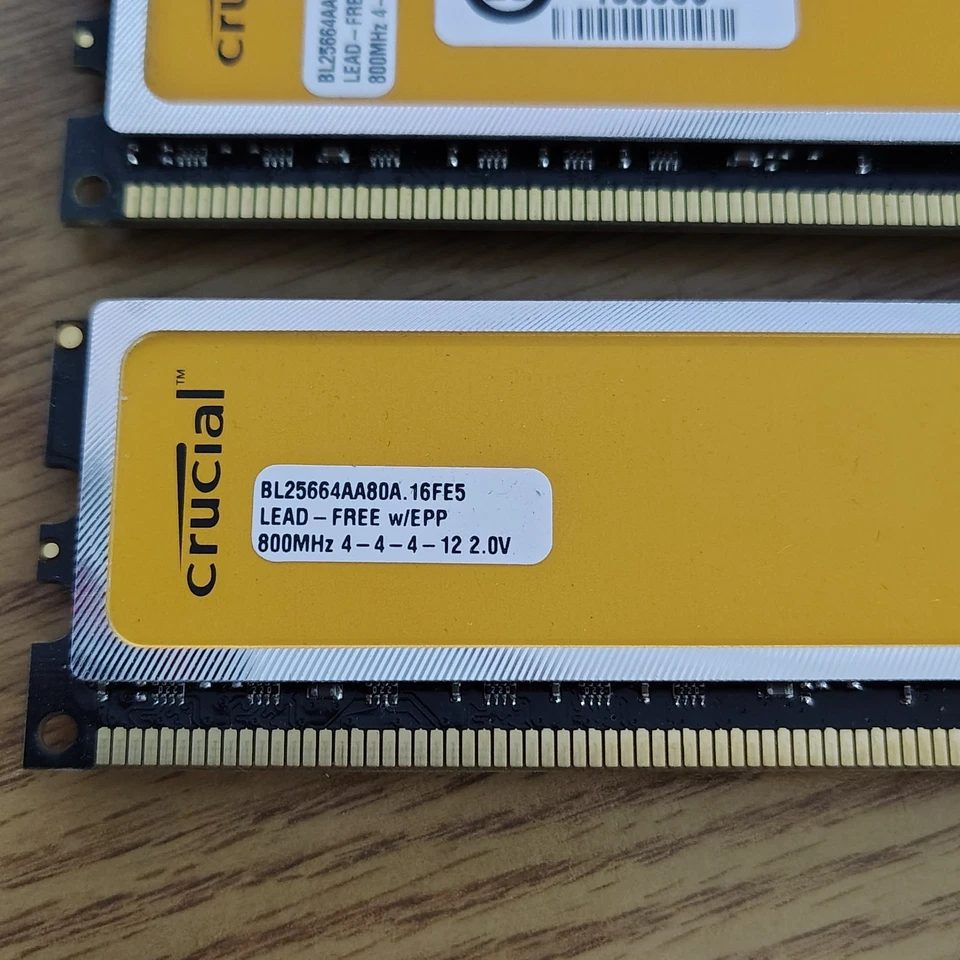 Crucial Ballistix DDR2 800 RAM 4GB Kit (2x2GB) w/ EPP NVIDIA nForce Intel XMP - Image 2 of 4