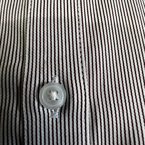 NEW! Banana Republic Button Up Shirt Womens 12 White Striped Riley Tailored Fit - 第 4/14 張圖片