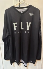 Fly Racing Men’s Long Sleeve Black Jersey Shirt 2X