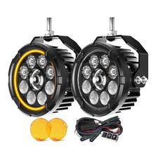 2x 200w Led Spot Light Auxiliary Motorcycle Headlight Driving Fog Lamp Wiring
