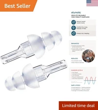 Clear High-Fidelity Earplugs - ER20 Standard Size, Noise Protection & Comfort
