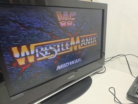 Sega Genesis Model 1601 System Console Bundle Tested + Wrestle Mania ArcadeGame 