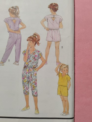 Simplicity 7249 Pattern Girls Top Pants Shorts Size SM-LG 1991 - Picture 6 of 6