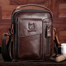 Genuine Leather Mens Messenger Bag Business Handbag Shoulder Bags