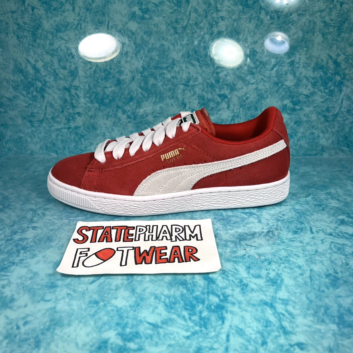 Puma Suede Classic J High Risk Red Women s Retro Low Top Shoes
