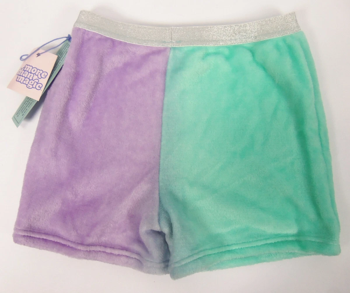 More Than Magic Girls Pajama Sleepwear Shorts Aqua and Light Pink XL 14 16
