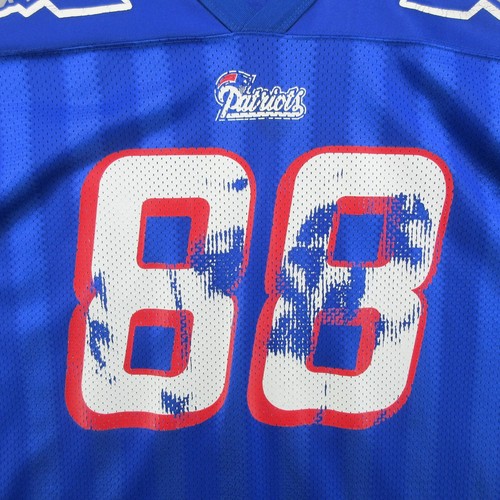 Maglia vintage New England Patriots uomo 2XL blu starter Terry Glenn #88 NFL anni 90 - Foto 3 di 19