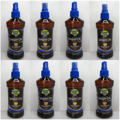 BANANA BOAT TANNING SPRAY OIL SPF 8 W/ COCONUT OIL 8 OZ NWOB *SEE DETAILS 8PCS