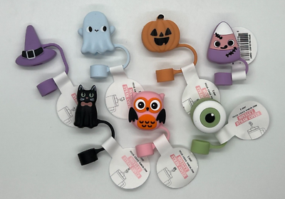 #ad Target Bullseye 2024 Halloween Complete Set of 7 Stanley Cup Straw Covers $10.62