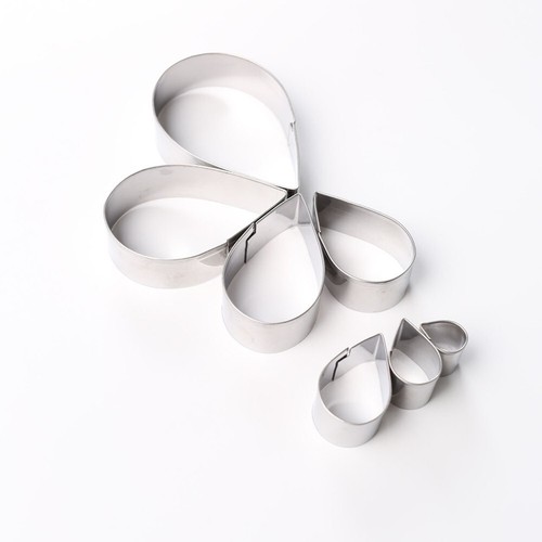 7pcs/set Rose Flower Fondant Mould Stainless Steel Petal Cutters Cookie Cutter - Picture 7 of 8