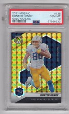 Hunter Henry 2021 Mosaic Gold Mosaic Prizm 5/10 PSA 10