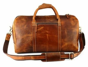 full grain leather holdall