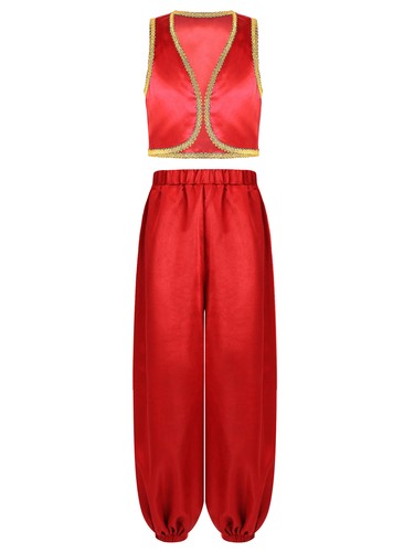 Set bambini ragazzi costume fioriere vestito intrecciato festa fiaba passamanerie pantaloni - Foto 33 di 46