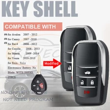 2*Modified Flip Key House for Toyota RAV4 Camry Scion Venza Remote Key Shell Fob