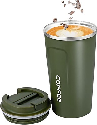 Vaso Termos 12 Oz Para Cafe Te Bebidas Caliente Taza Aislada De Acero Inoxidable