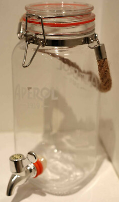 Aperol-Spritz - 1919 -Tisch Zapfanlage - Glasbehälter mit Zapfhahn 1,5 Liter NEU