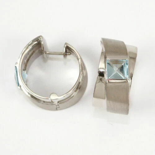 Orecchini di lusso di pietra principale acquamarina