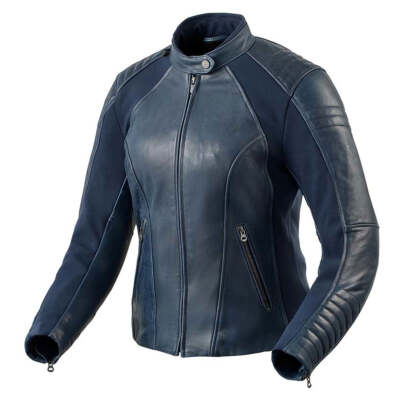 Revit Coral Ladies Motorcycle Motorbike Leather Jacket Blue UK