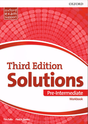 Oxford SOLUTIONS Third Edition 2016 Pre-Intermediate Workbook 9780194510592 @NEW
