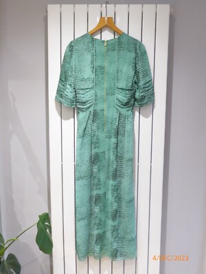 whistles mint green dress Whistles Tie Back Maxi Dress Sage Green Size 4