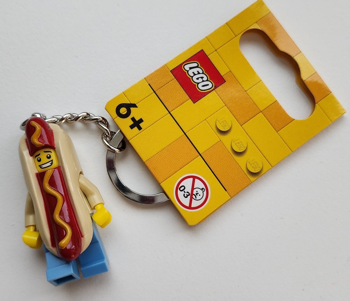 LEGO Minifigure Hot Dog Guy Key Chain 853571 Brand New with Tag