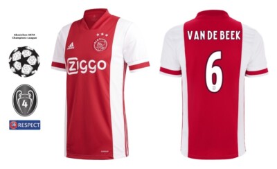 Trikot Adidas Ajax Amsterdam 2020-2021 Home UCL Van den Beek I Champions League 