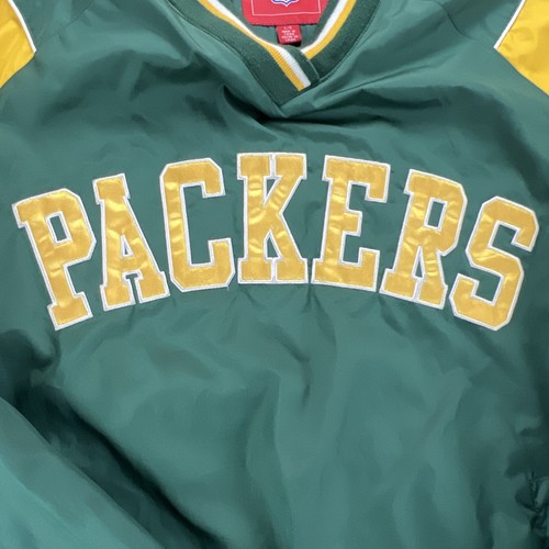 Vintage 90’s Green Bay Packers NFL Pullover Jacket Size Large Sewn Patches Logos - Picture 6 of 17