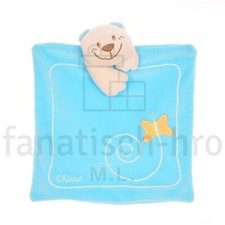 Chicco Schmusetuch Bär blau mit Stickerei Schmetterling Baby Kuscheltuch