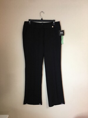 anne klein black dress pants Anne Klein Black Slim Leg Career Dress Pants Trousers Pocket Stretch LOGO  10P