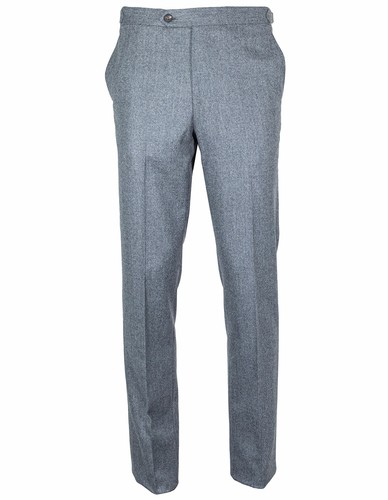 ROTA FLANELLA Pantaloni in basalto grigio melange (senza passanti per  cintura) // regeur 490 | eBay
