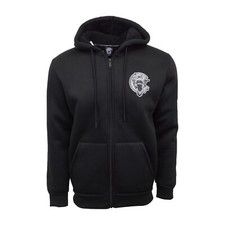 CROOKS AND CASTLE PATCH ZIP HOODIE BLACK