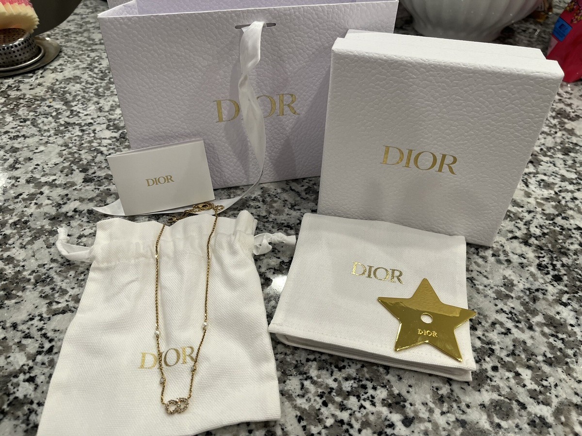 dior ネックレス　CLAIR D LUNE DIOR Clair D Lune Necklace Gold-Finish Metal and Silver-Tone