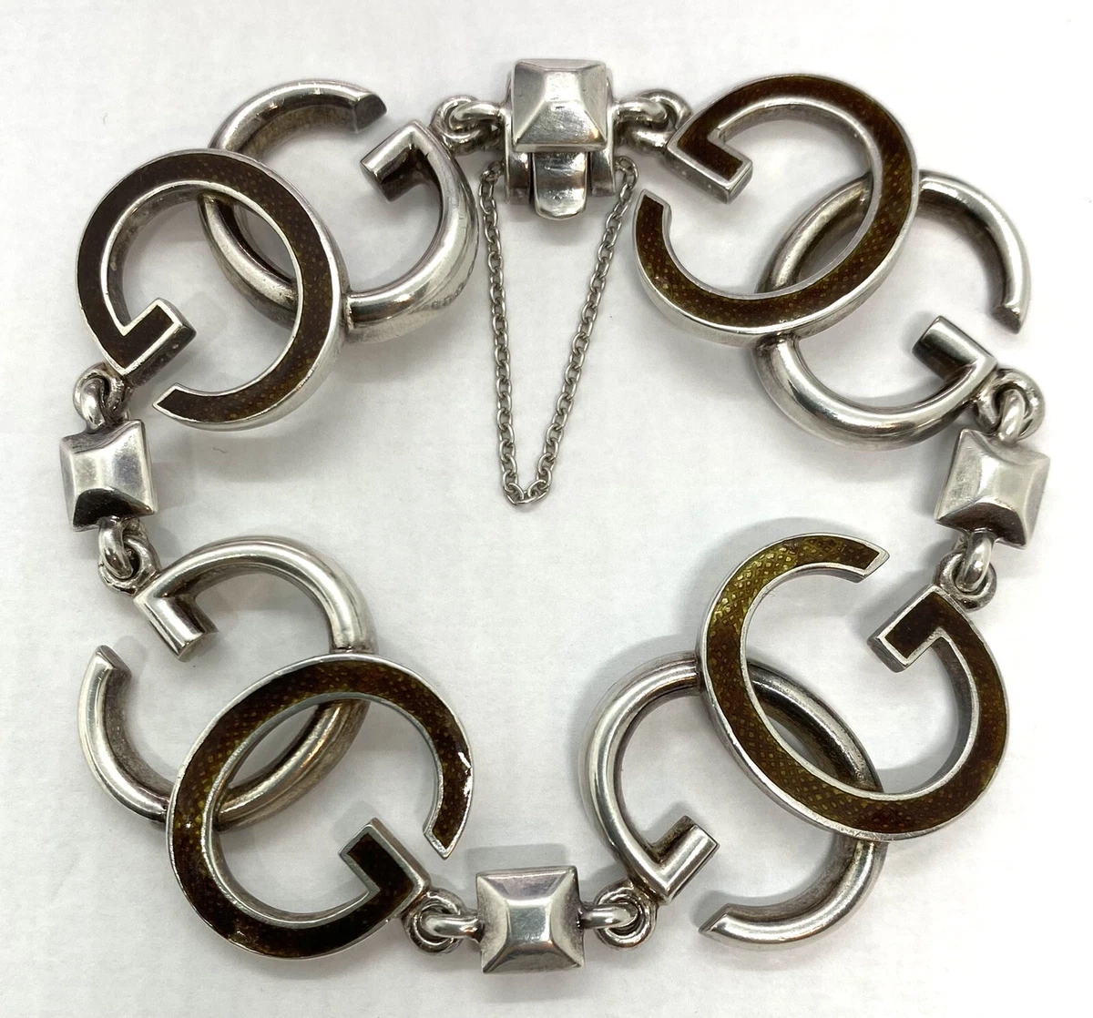 Vintage gucci link best sale bracelet