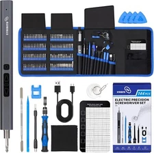Mini Electric Screwdriver, 144-Piece Electric Precision Screwdriver Set Small Po