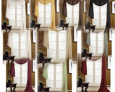 VALANCE SCARF SWAG VOILE SHEER ELEGANT CURTAIN WINDOW DRAPE 35" X 216"