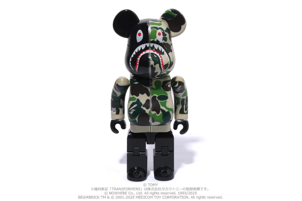 Medicom Toy BAPE X TRANSFORMERS X BE@RBRICK ABC CAMO SHARK