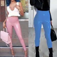 Pu Pants Leather Pants Bright Color New Arrival Multi-Color Stretch Leather
