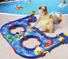 Kids Outdoor Water Table Toys, 57PCS DIY Mini Water Park Building Blocks