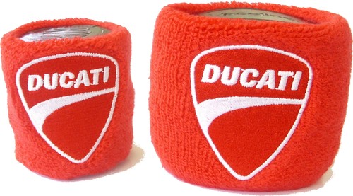 DUCATI RESERVOIR ABDECKUNGEN SOCKENARMBAND PAAR ROT SCRAMBLER DESMOSEDICI HYPER - Bild 2 von 2